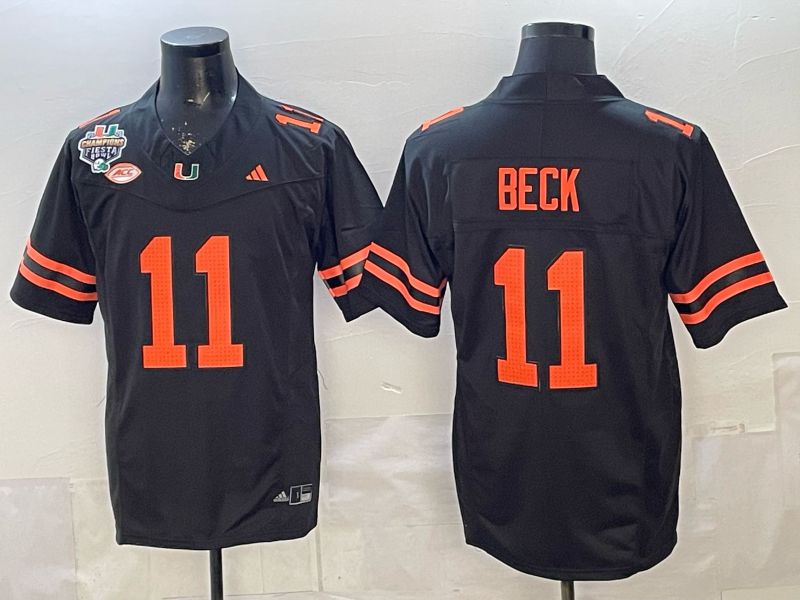 Men 2026 Miami Hurricanes #11 Beck Black 3th generations Limited NCAA Jersey 0017->ncaa teams->NCAA Jersey